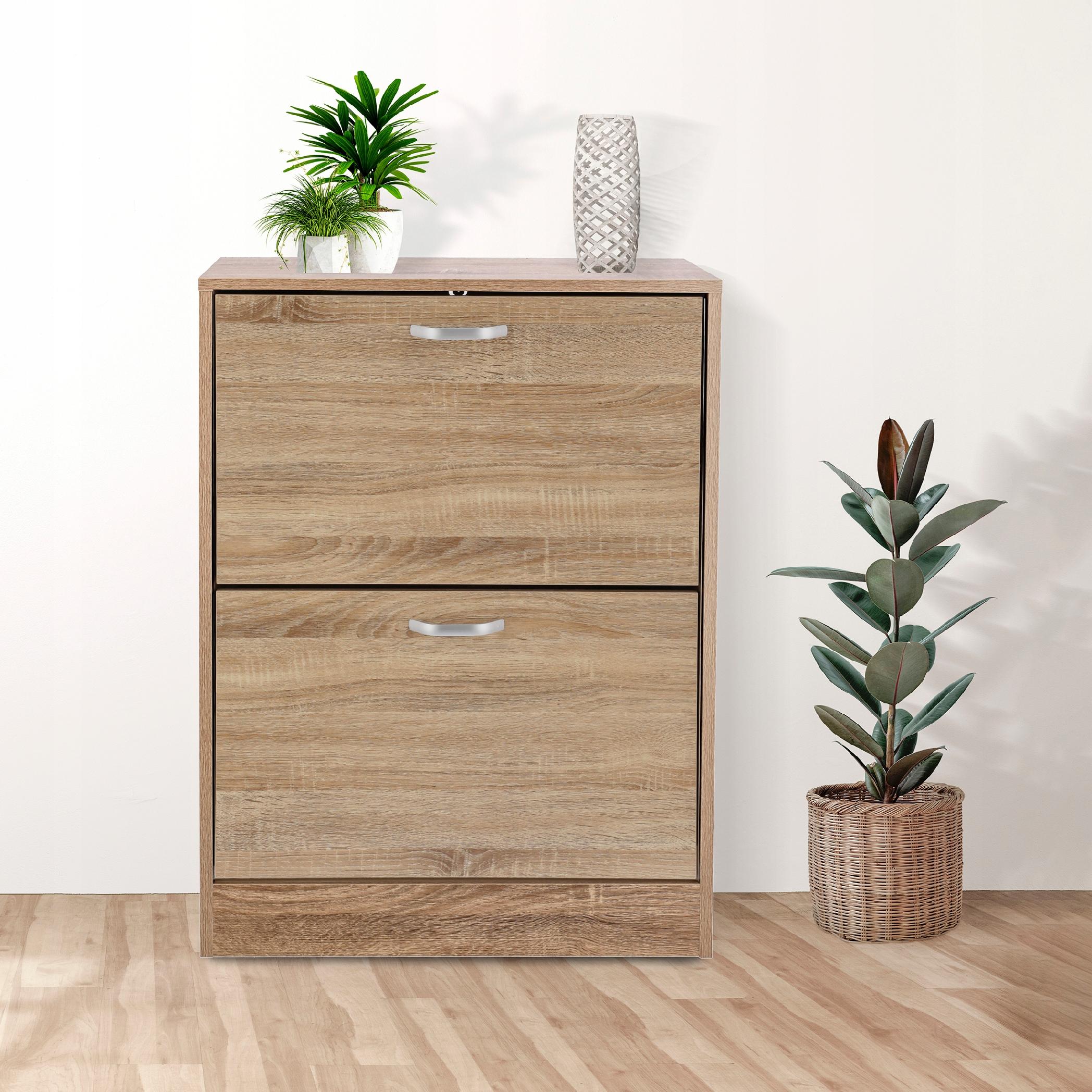 szafka na buty regał 2 komory obuwie komoda pojemna do przedpokoju regał