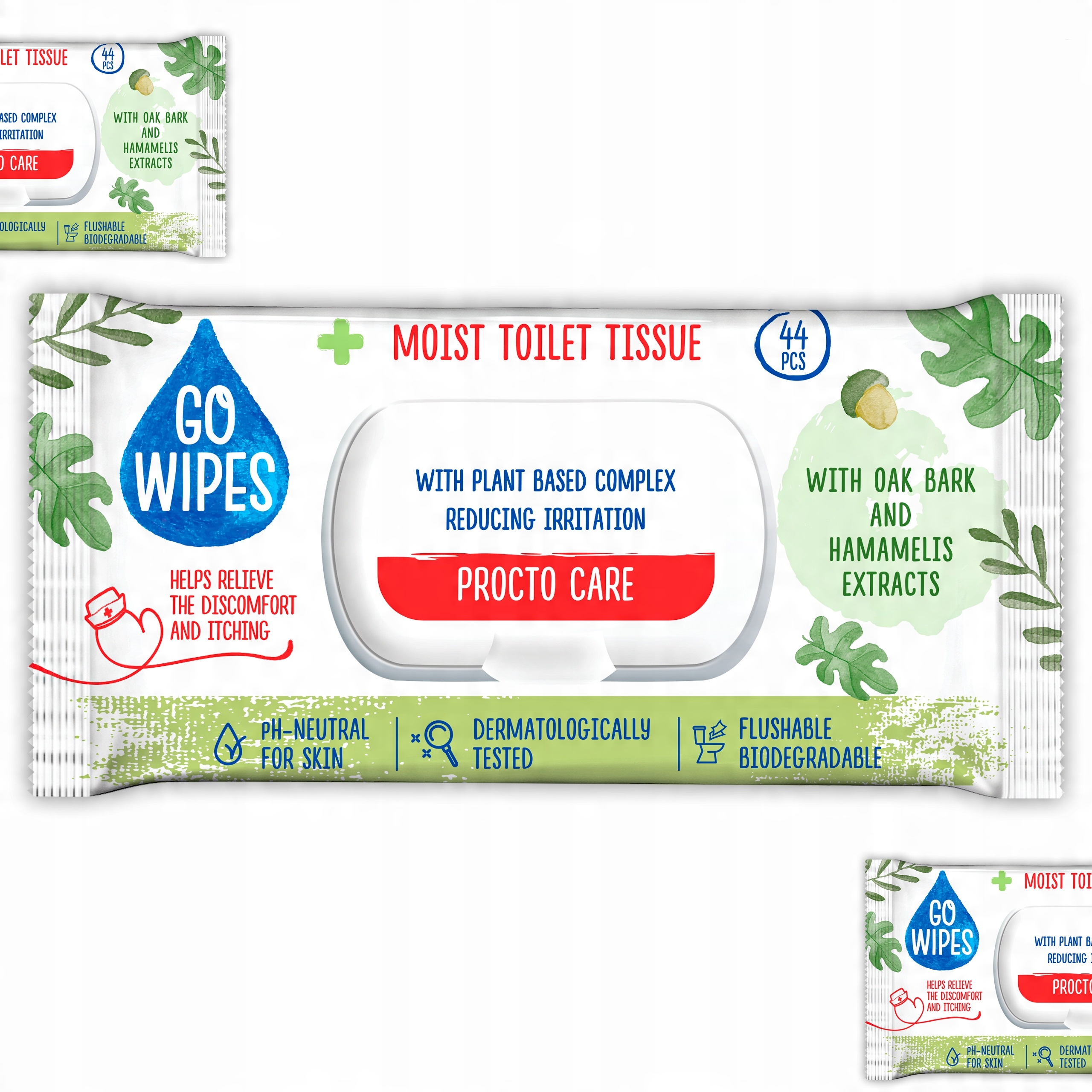 gowipes nawilżany papier toaletowy procto care flip top 44szt.