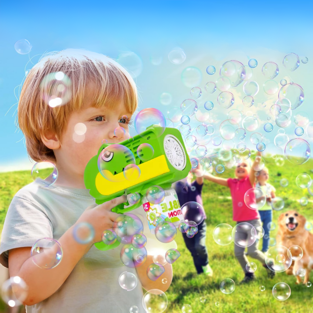 pistolet na bańki mydlane aparat do tworzenia baniek mydlanych + płyn