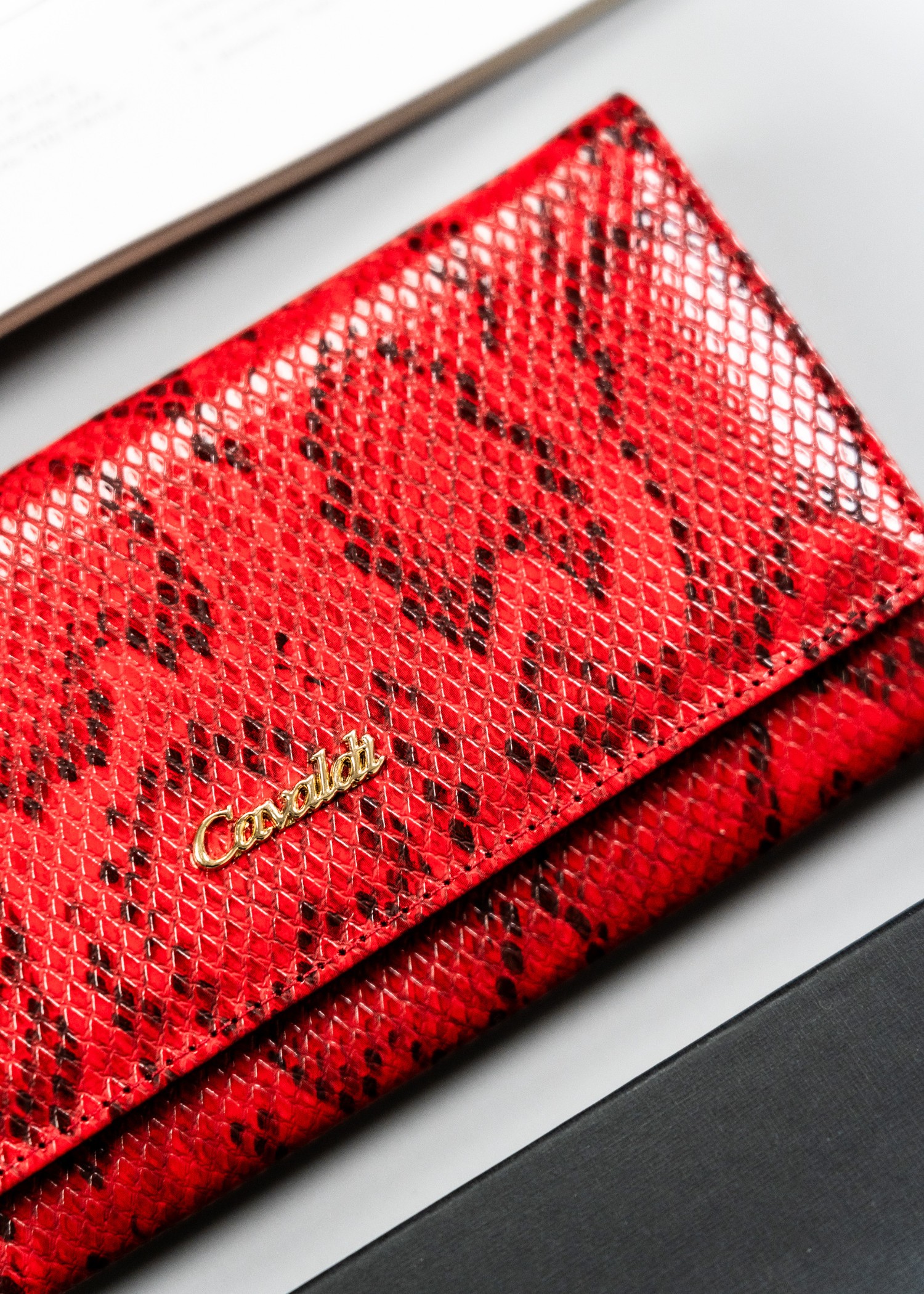 portfel damski skóra + pu px24-dnh-bl-2267 red