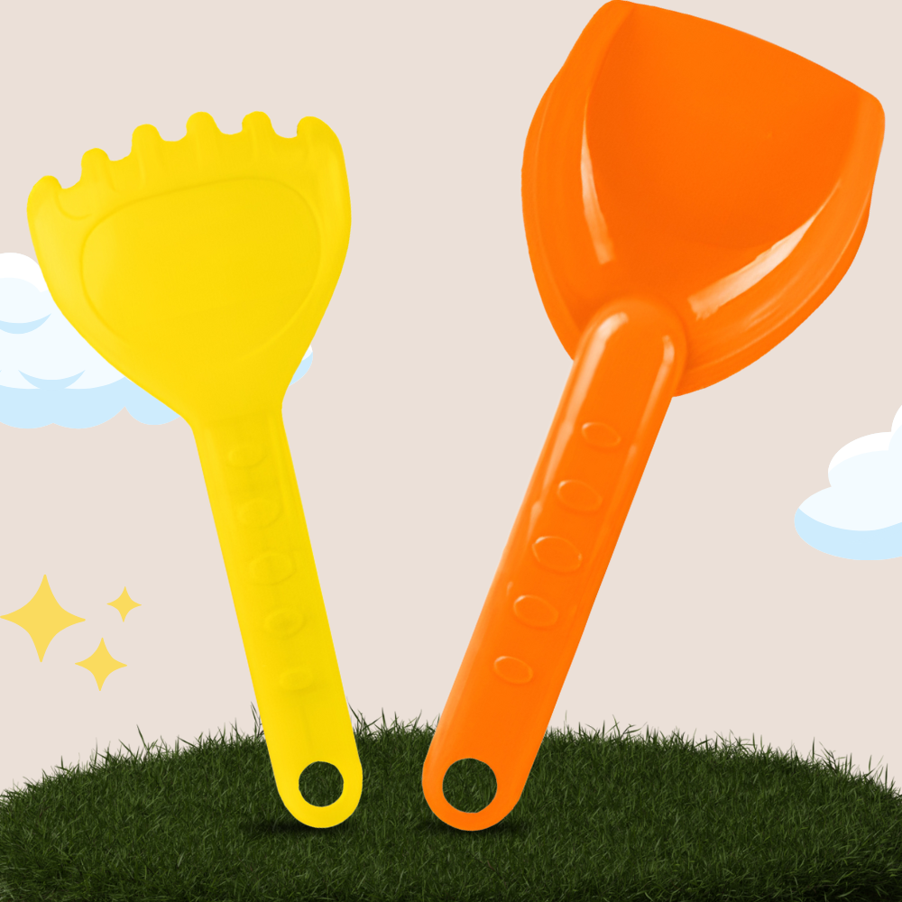 zestaw do piasku piaskownicy taczka foremki grabie łopatka 6 el.