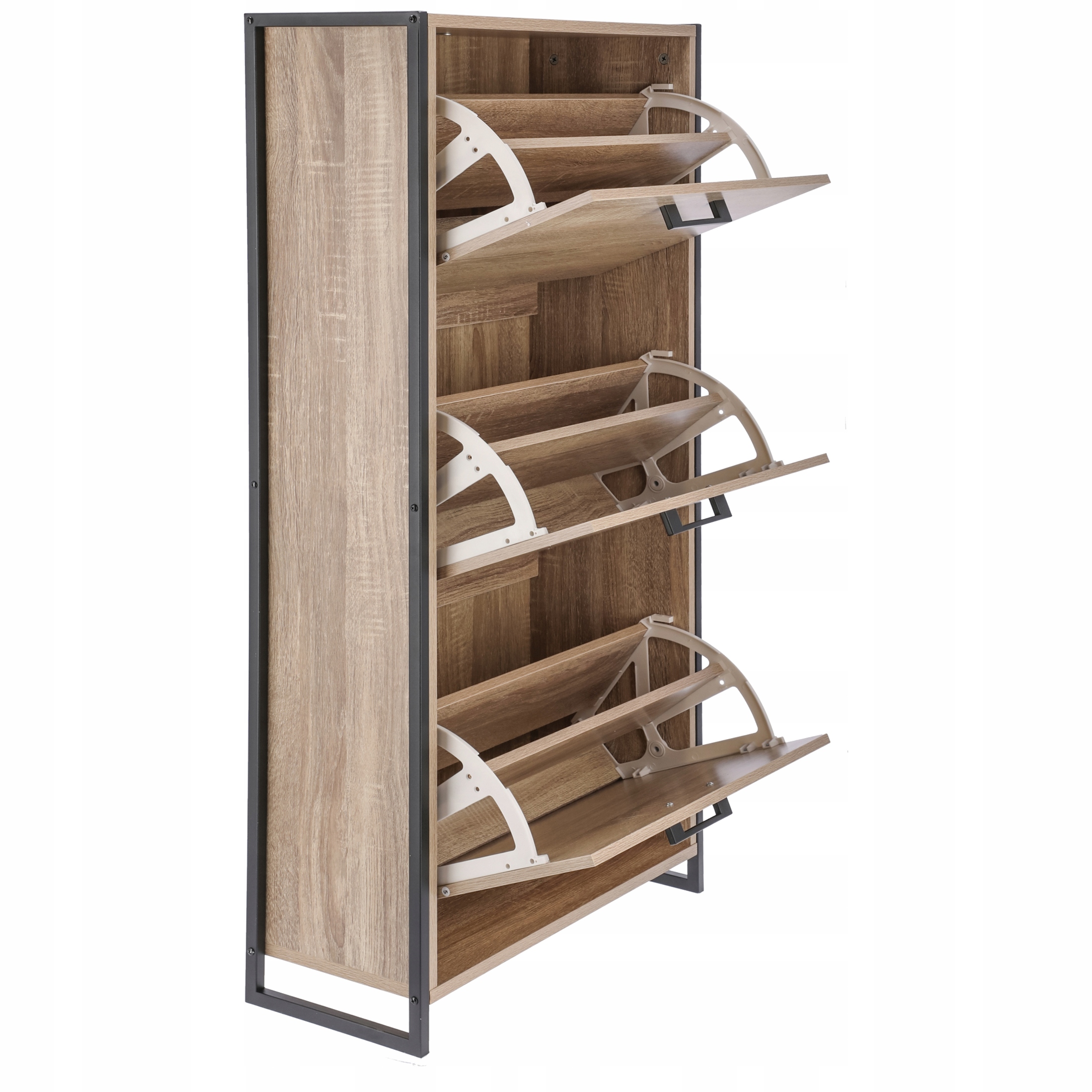 szafka na buty regał 3 komory obuwie komoda pojemna do przedpokoju loft