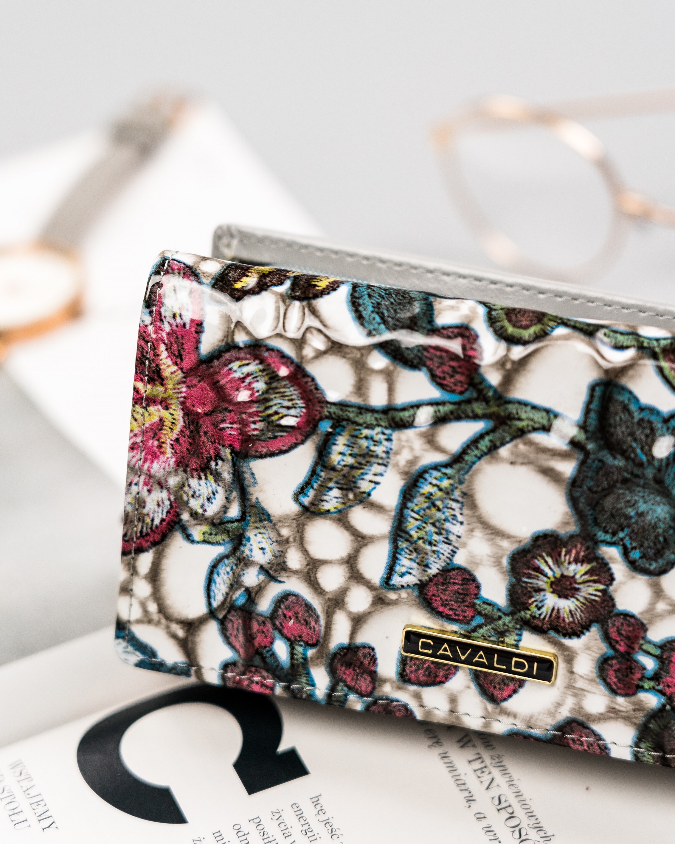 portfel damski skóra+pu pn29-fl-bl-multi