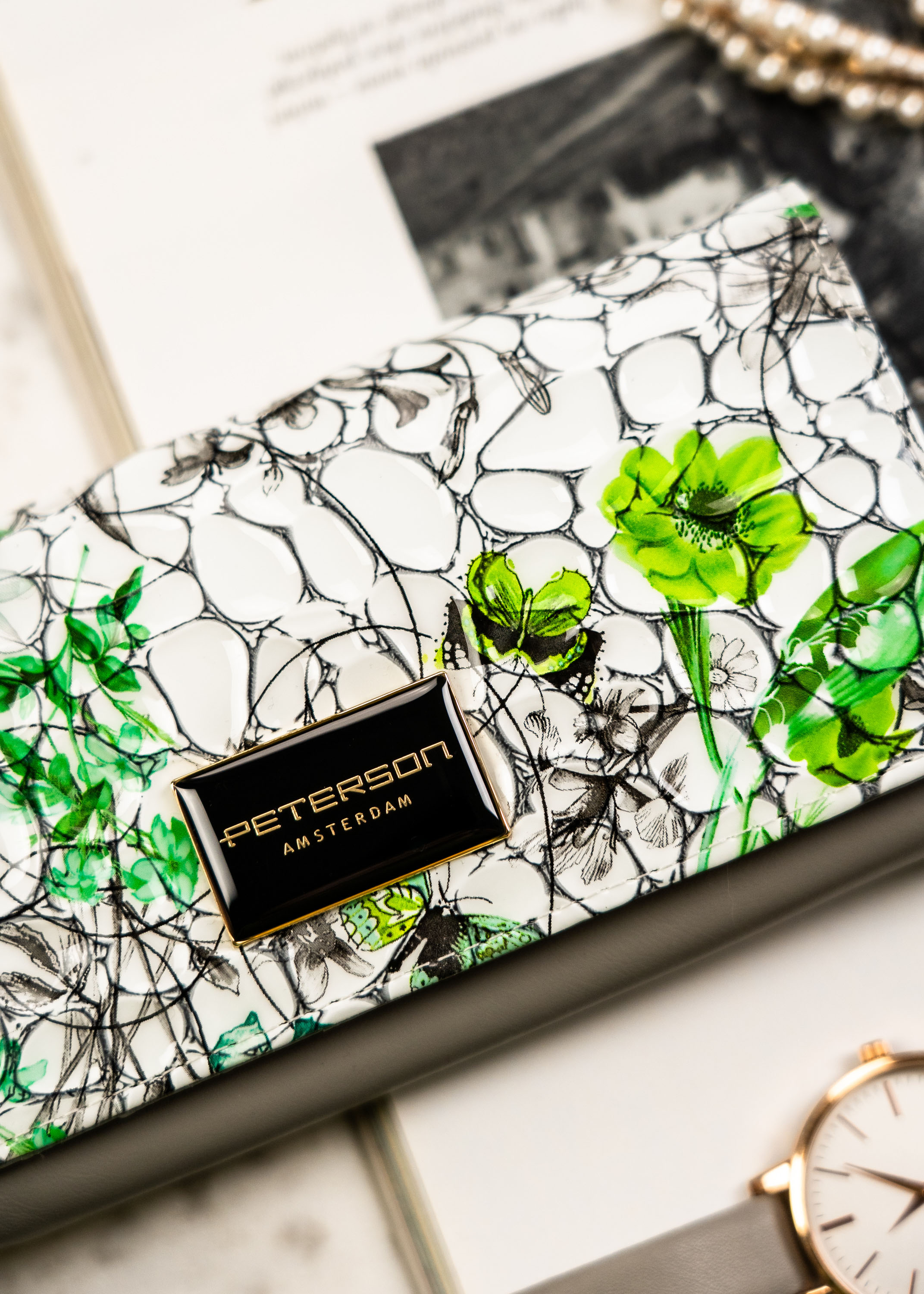 portfel damski skórzany ptn ph24-lfl-7049 green