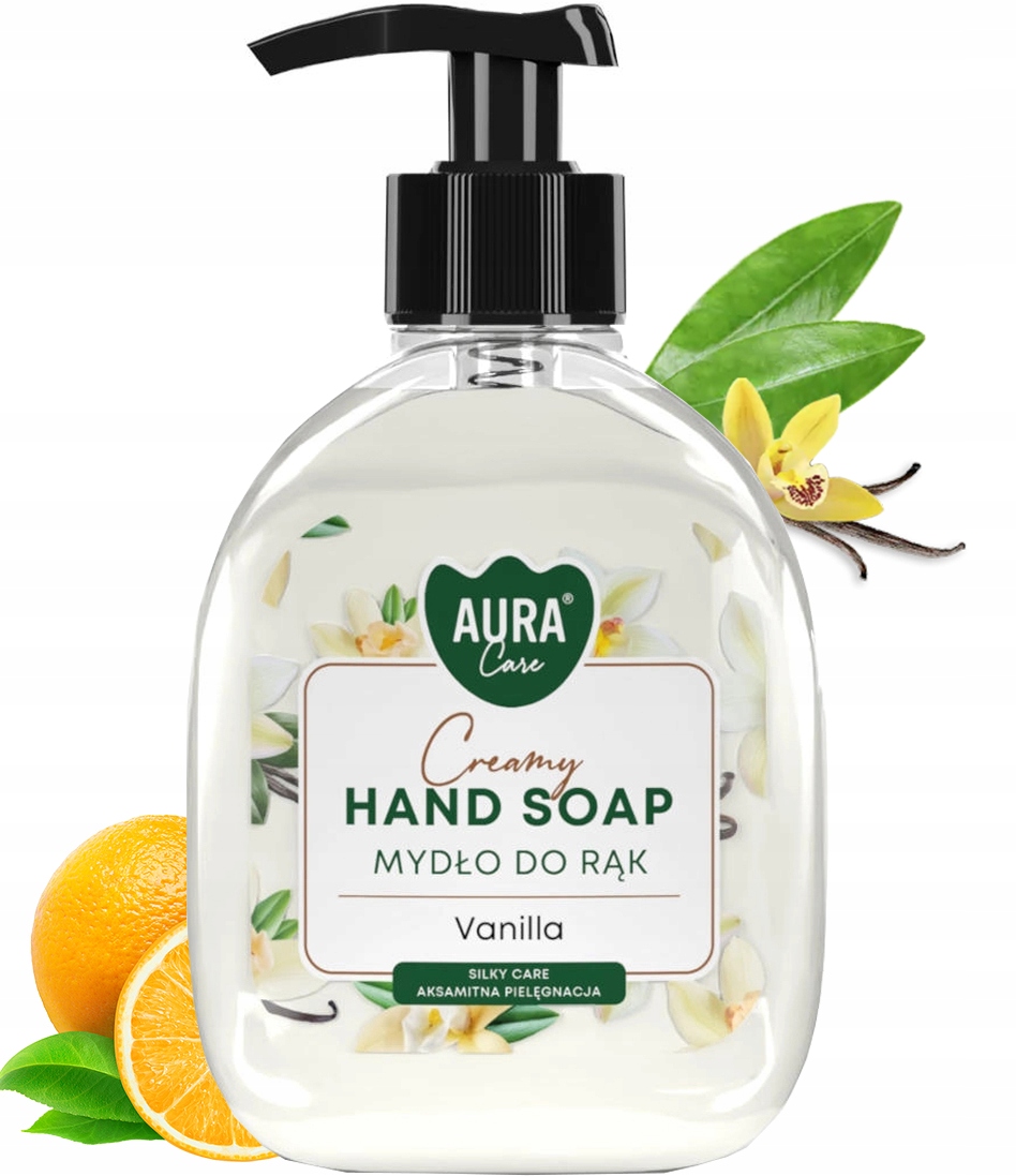 aura care mydło do rąk kremowe wanilia 300 ml z dozownikiem ahs-001-003