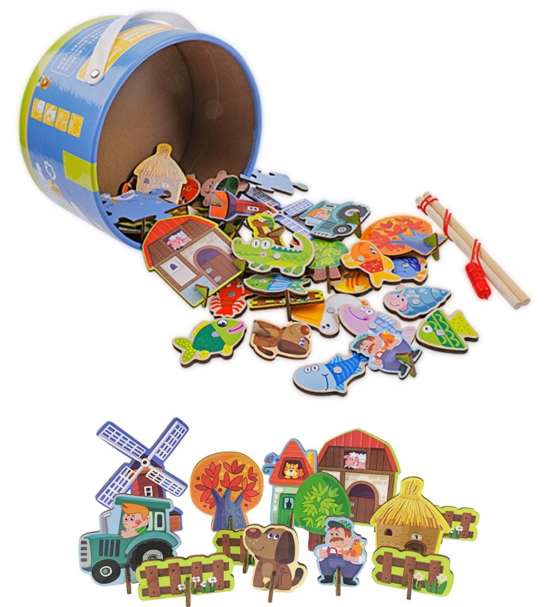 puzzle magnetyczne do łowienia farma zkb-904
