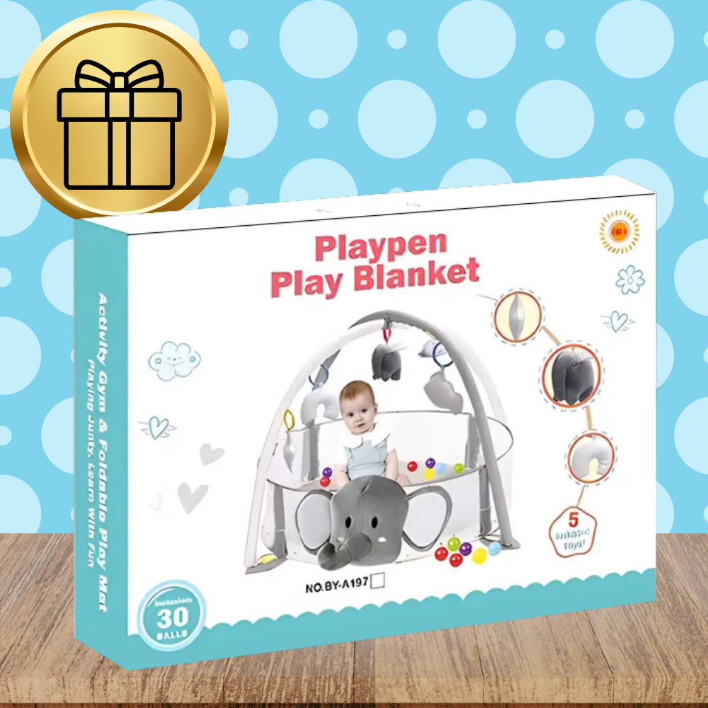 mata edukacyjna dla niemowląt interaktywna 4w1 słonik piłeczki maskotki