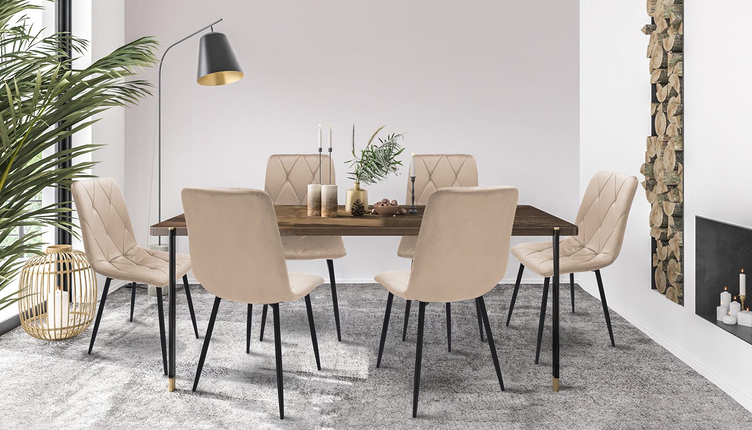 krzesło piado beżowe (zestaw nogi + śruby)