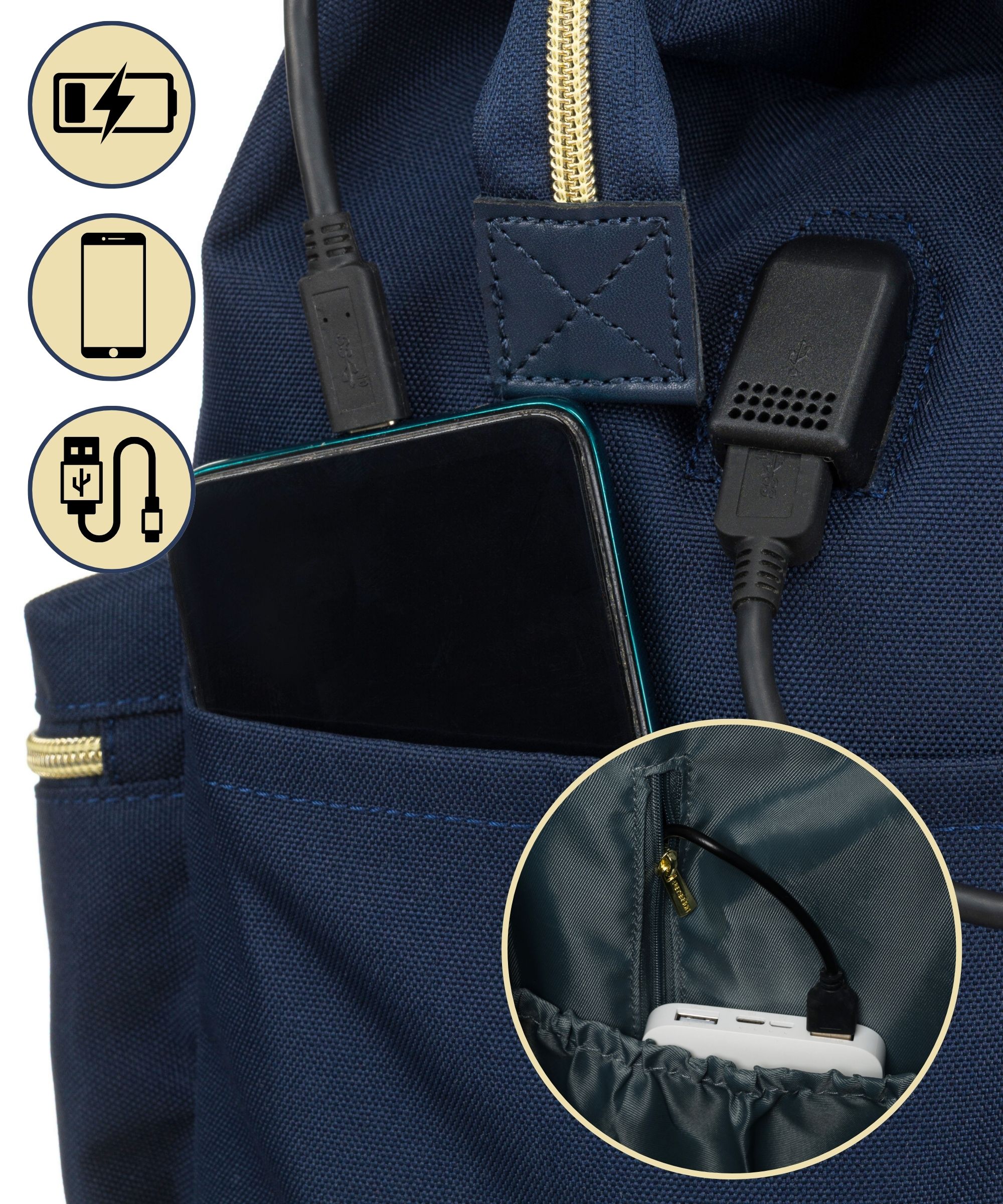 plecak materiałowy ptn alfa-6010 navy