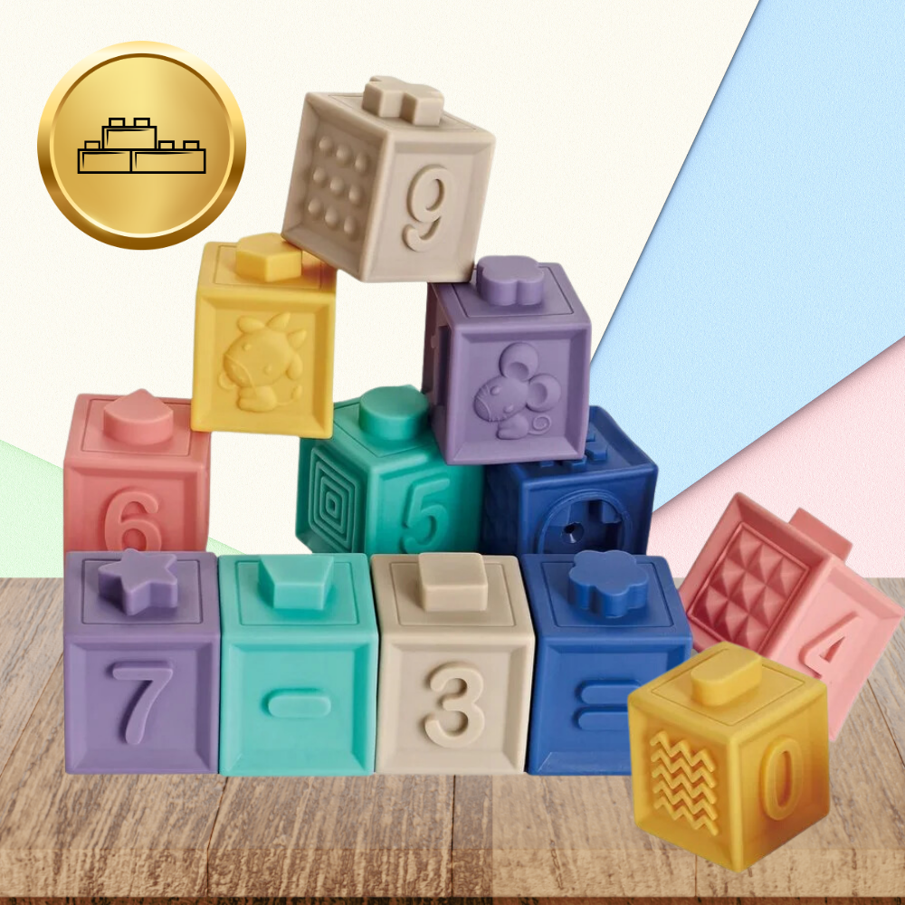 miękkie kreatywne klocki sensoryczne dla niemowląt dzieci funkcja gryzaka