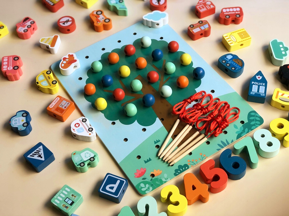 klocki cyferki drzewo jhtoy-988