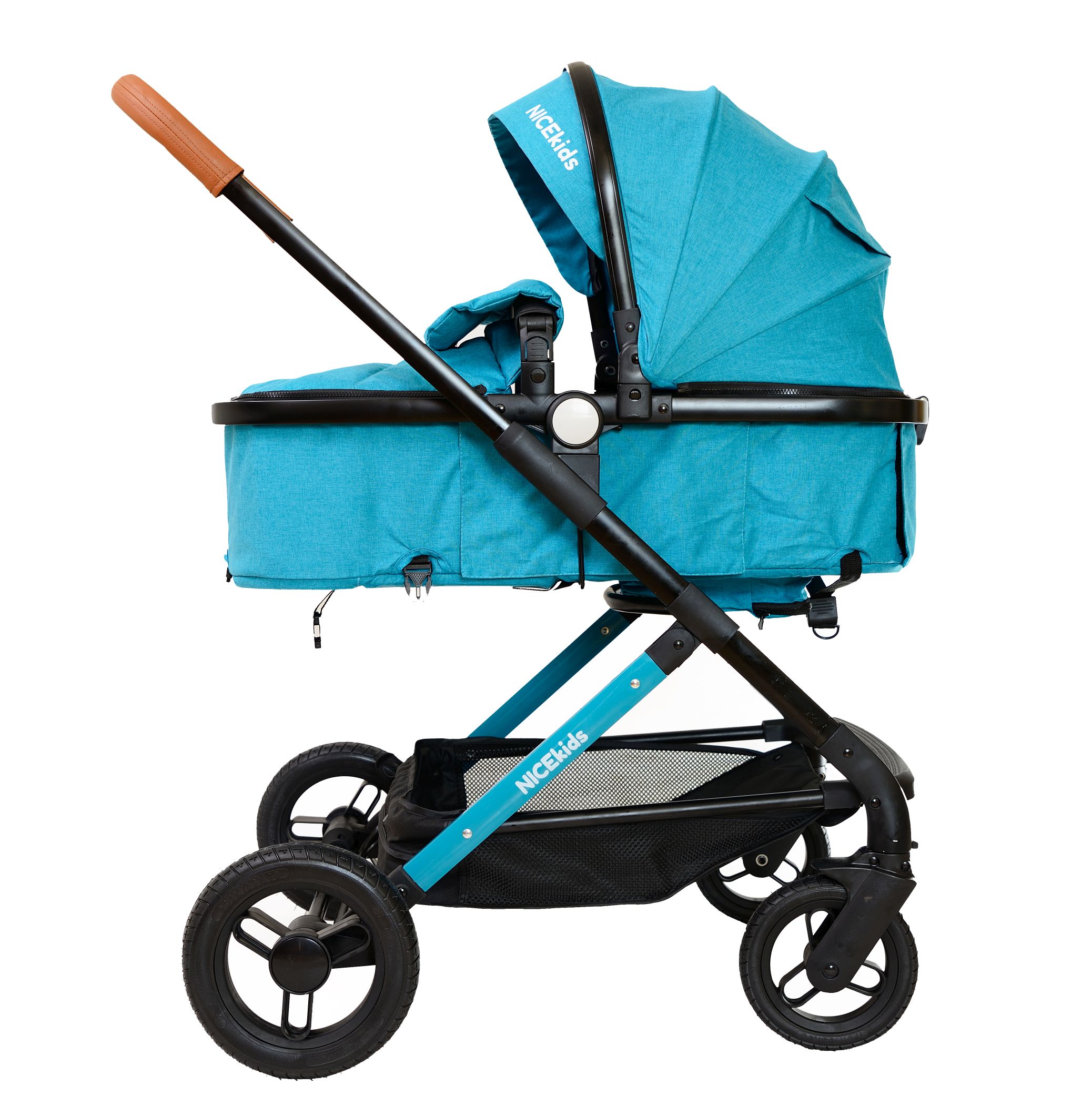 wózek dla dzieci aluminiowy 3w1 508 nicekids seledynowo czarny