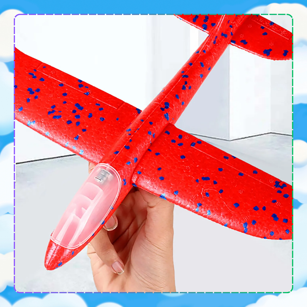 samolot z wyrzutnią szybowiec styropian rzutka zabawka pistolet led