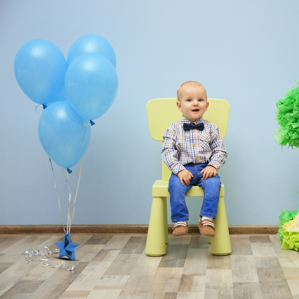 ciężarek do balonów z helem gwiazdka niebieska obciążenie balonów 10 cm