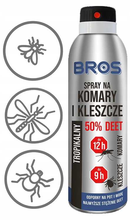 bros - spray na komary i kleszcze 50% deet 90ml - 2 szt.