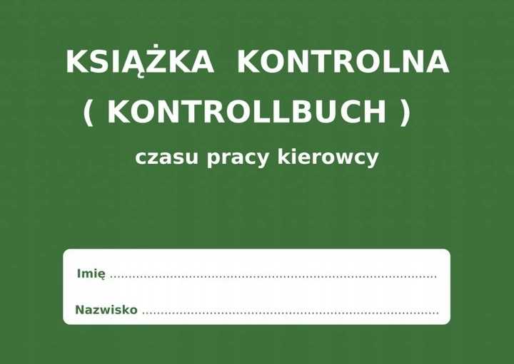 książka czasu pracy kierowcy kontrollbuch pl - de