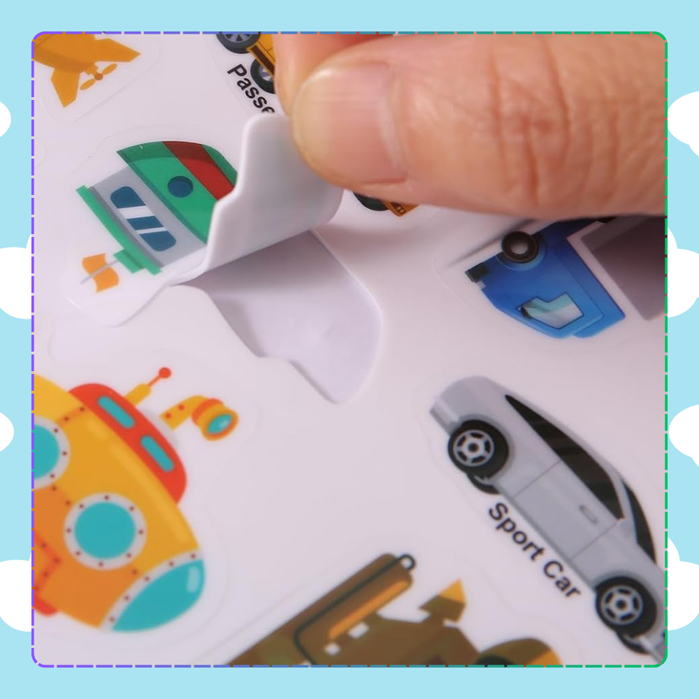 książeczka z naklejkami pojazdami sensoryczna dla dzieci edukacyjna drogi