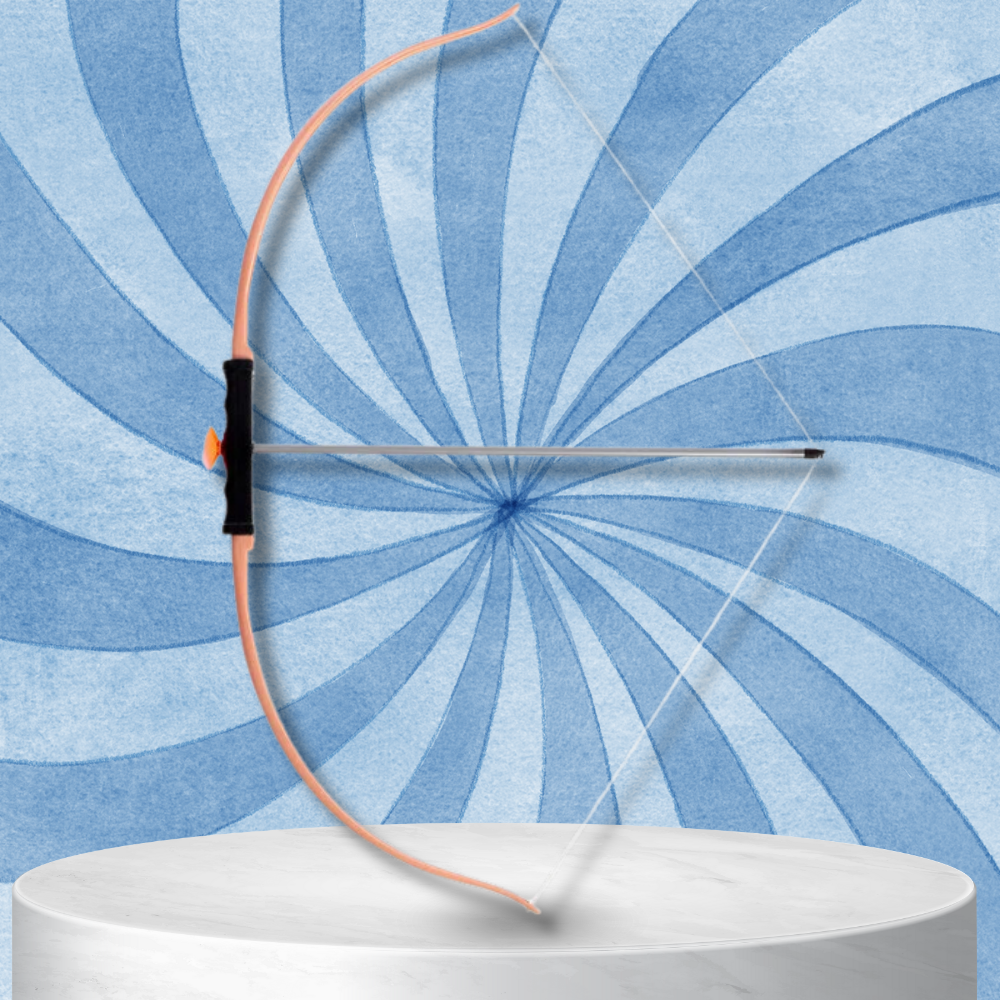 zestaw łucznika łuk dla dzieci 3 strzały z przyssawkami 61 cm