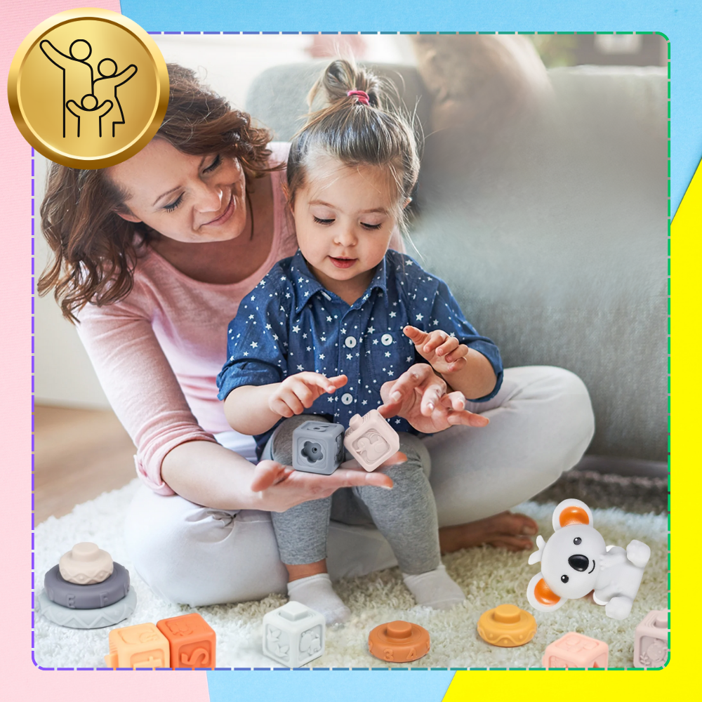 miękkie kreatywne klocki sensoryczne dla niemowląt dzieci funkcja gryzaka