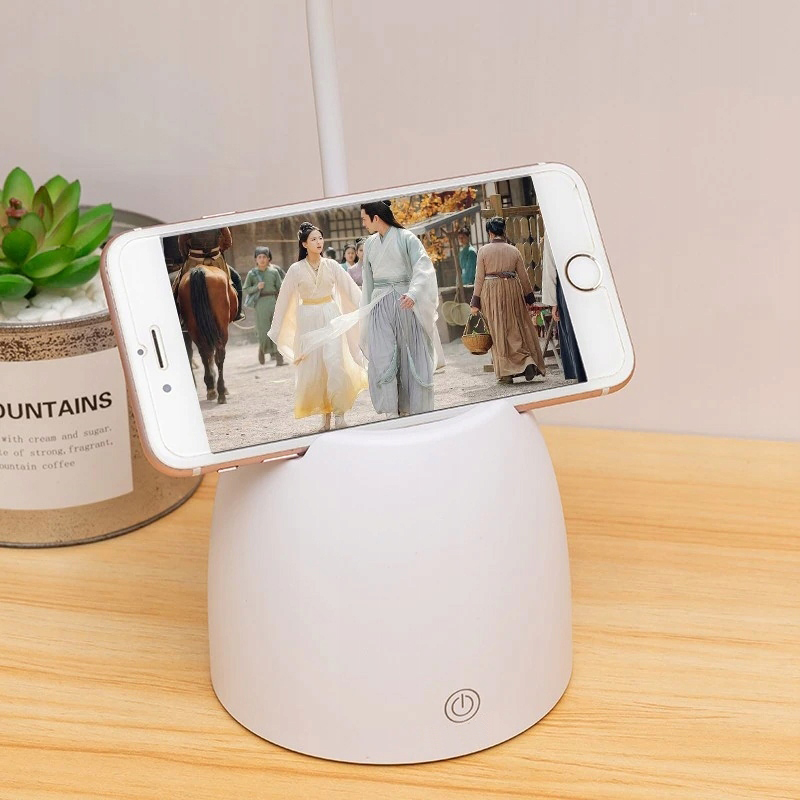 lampka biurkowa led biała z pojemnikiem