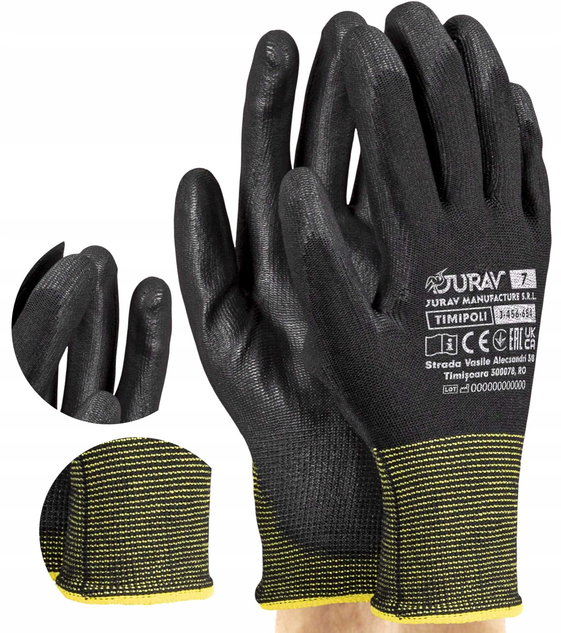 rękawice robocze czarne j-timipoli_bb7-s - 1 para