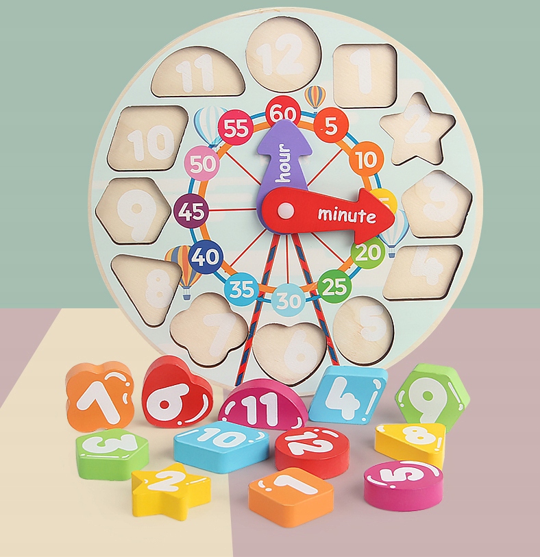 zegar drewniany jhtoy-516