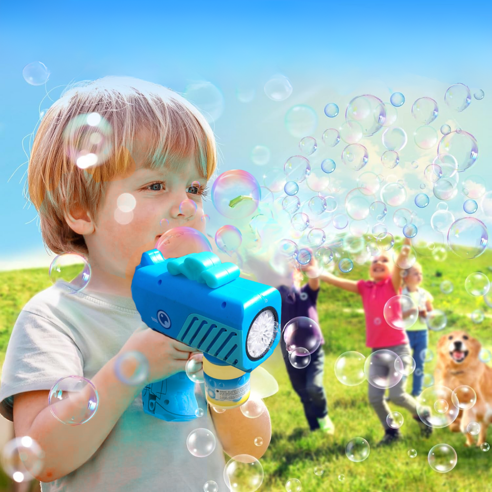 pistolet na bańki mydlane aparat do tworzenia baniek mydlanych + płyn