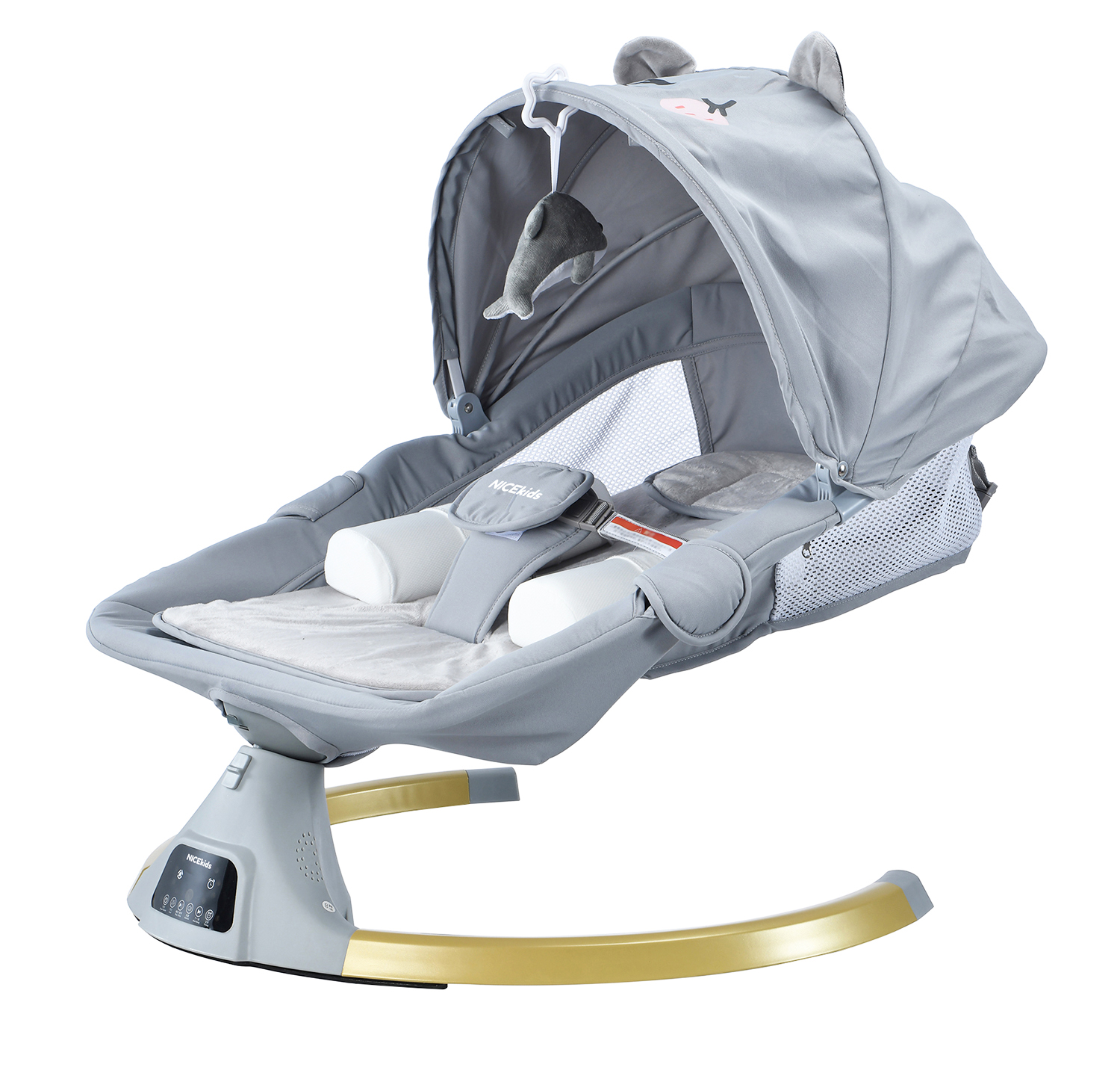 leżaczek dla niemowląt bujaczek elektryczny nicekids + pilot bluetooth