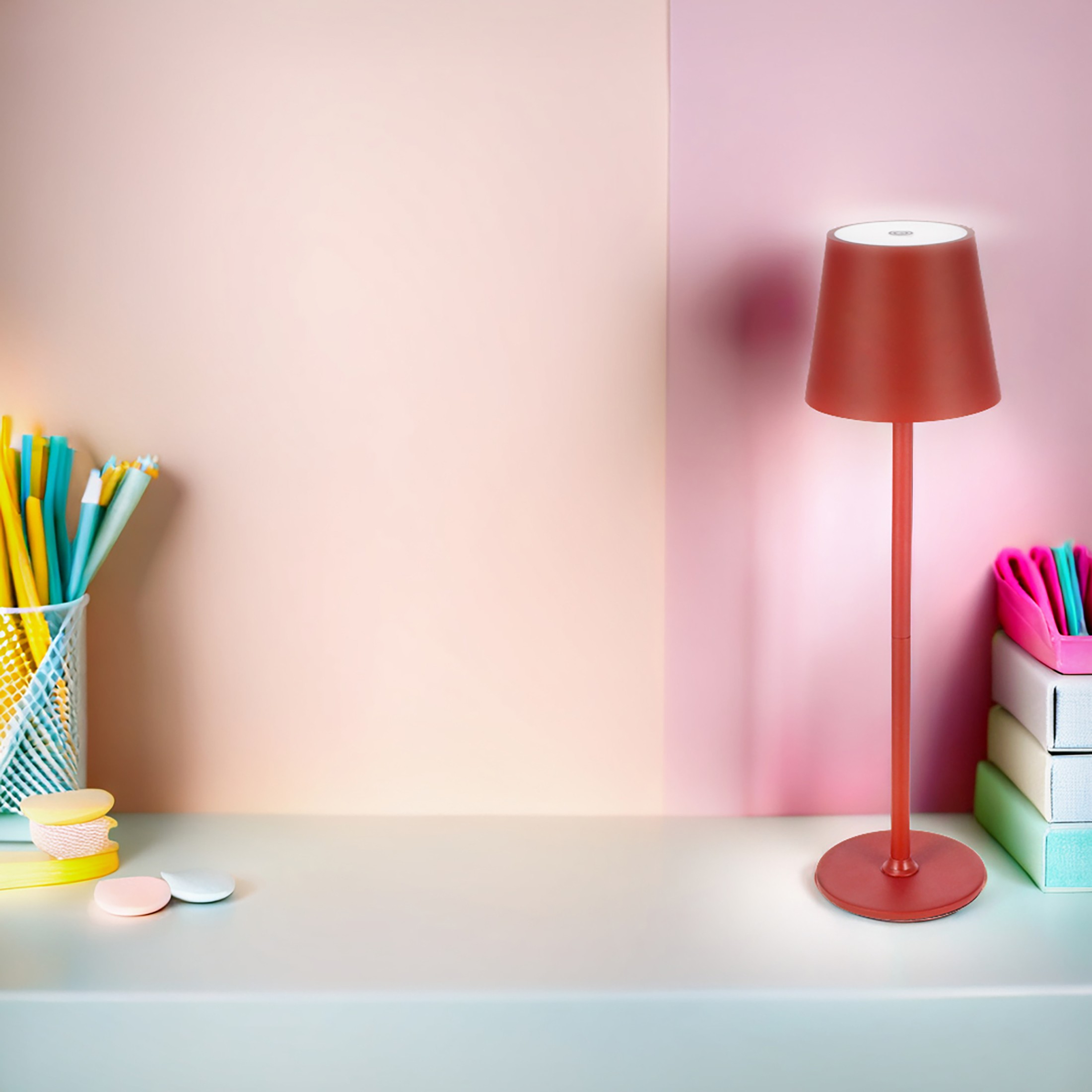 lampa led stołowa 38,5 cm bezprzewodowa 3 tryby dotykowa lampka nocna usb-c