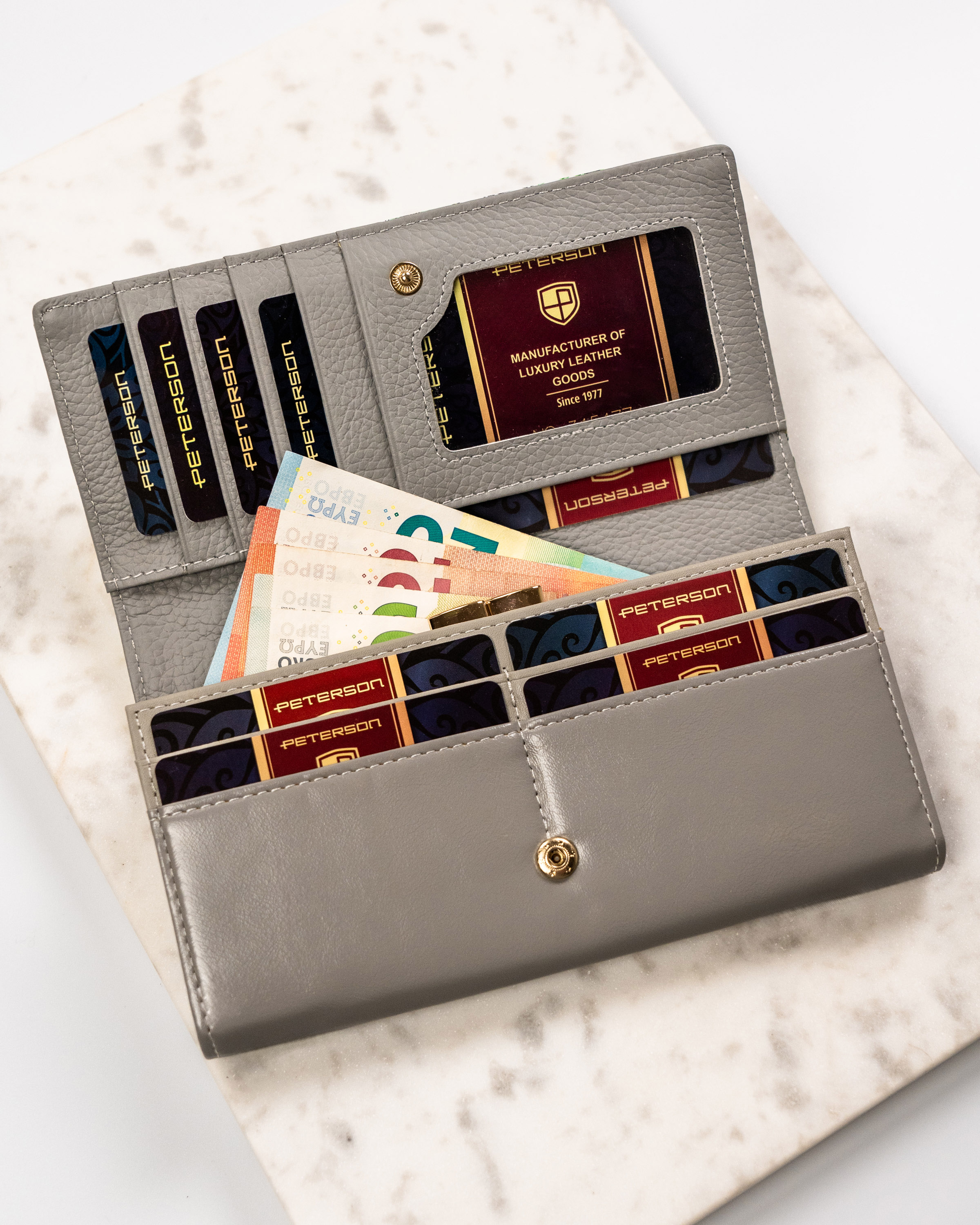 portfel damski skórzany ptn ph24-lfl-7049 green