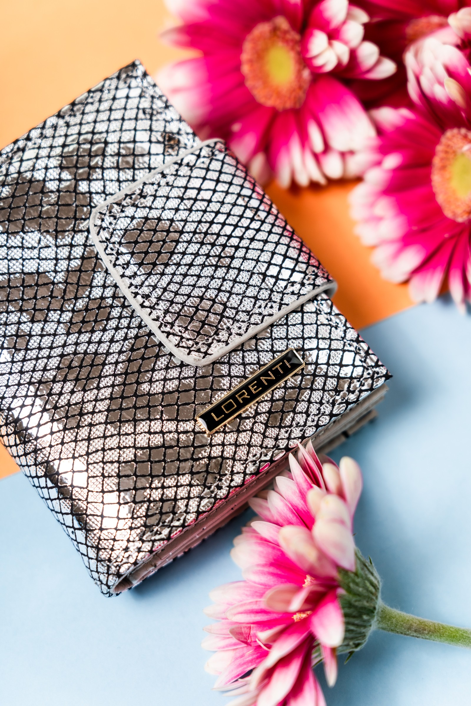 portfel damski skórzany 42329-mer-4287 silver