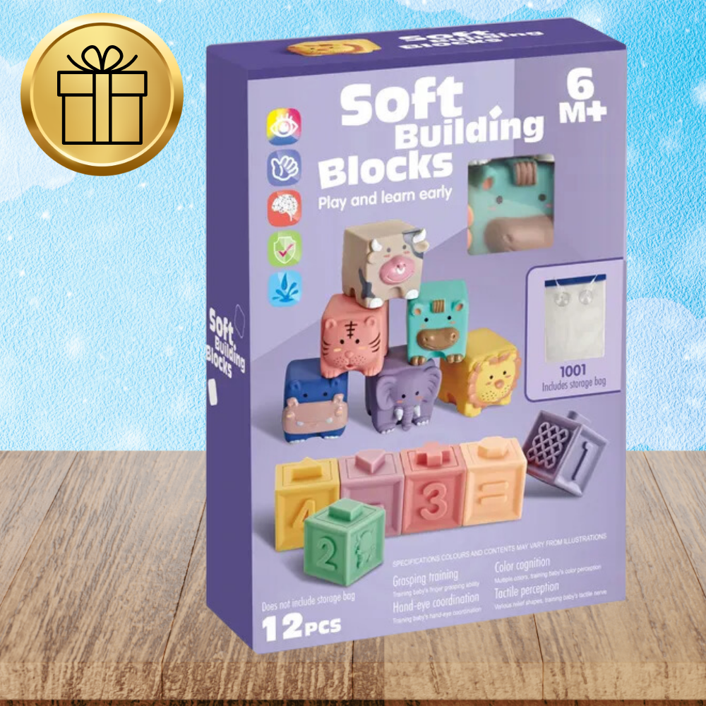 miękkie kreatywne klocki sensoryczne dla niemowląt dzieci funkcja gryzaka