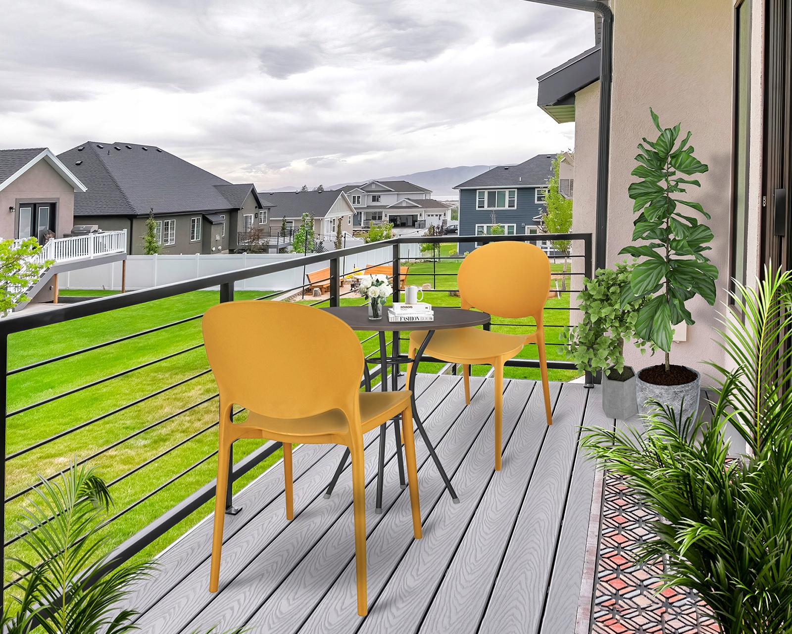 krzesło justin musztardowe