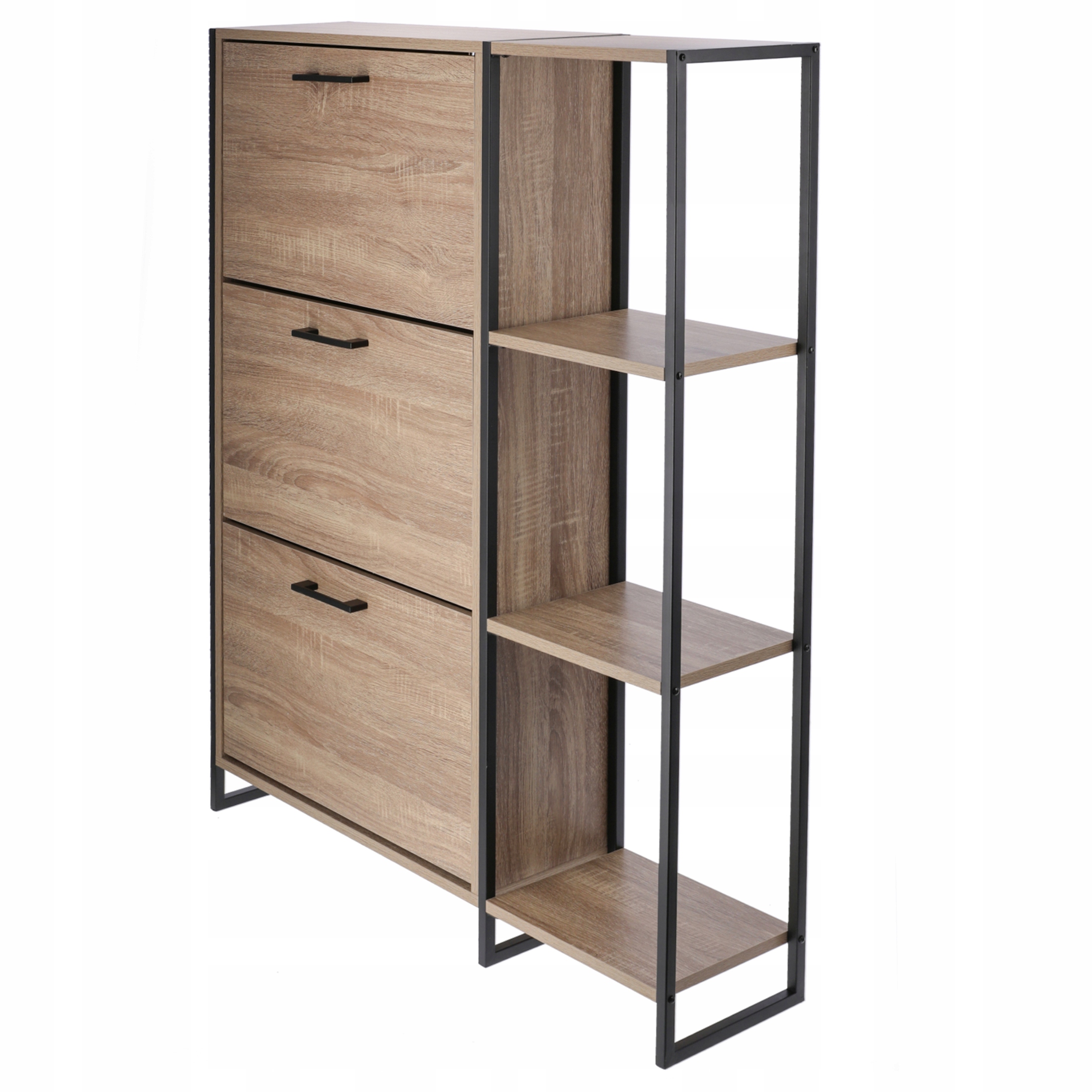 szafka na buty regał 3 komory obuwie komoda pojemna do przedpokoju loft