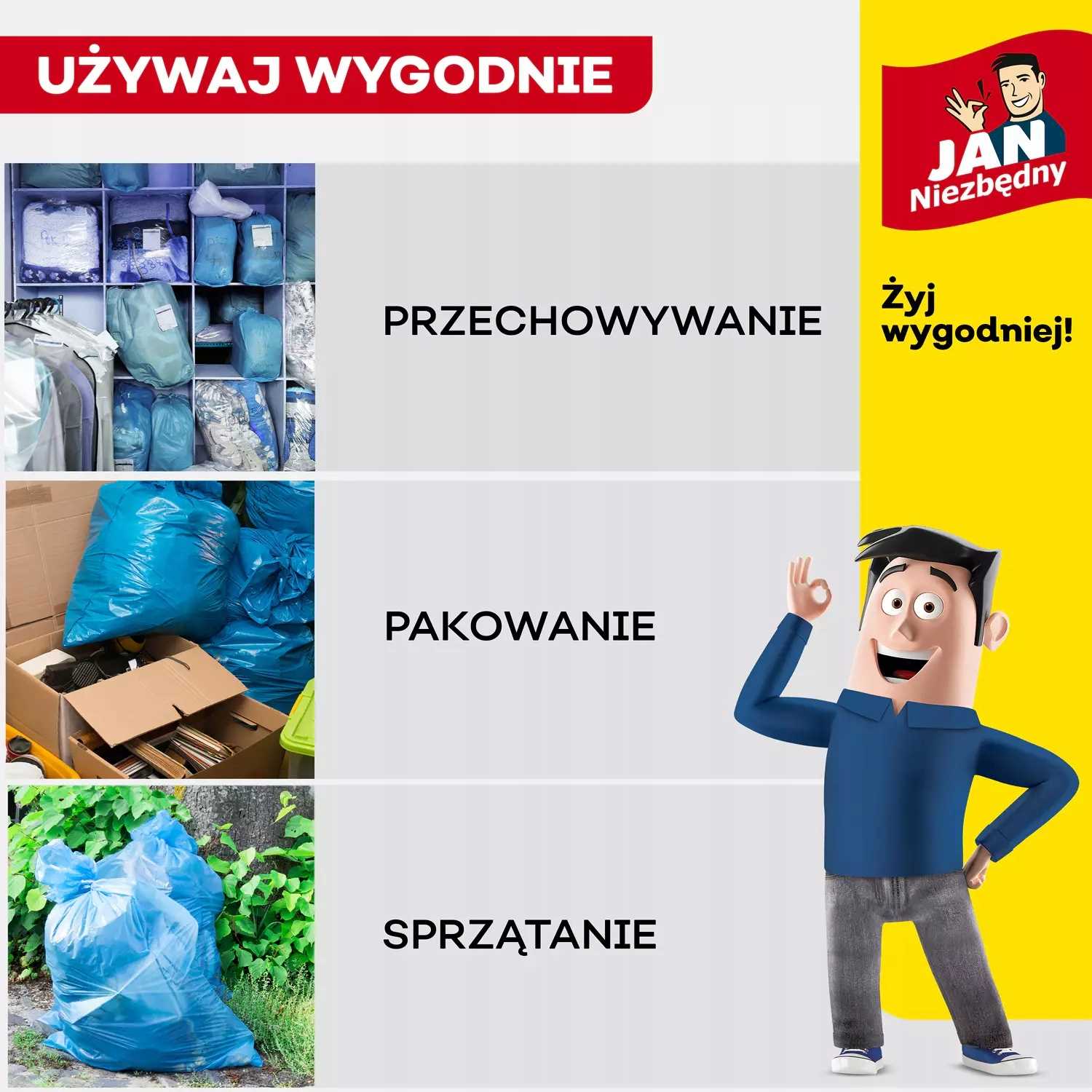 jan niezbędny worki ld magnum flex taśma 120l 8szt. - 1 op.