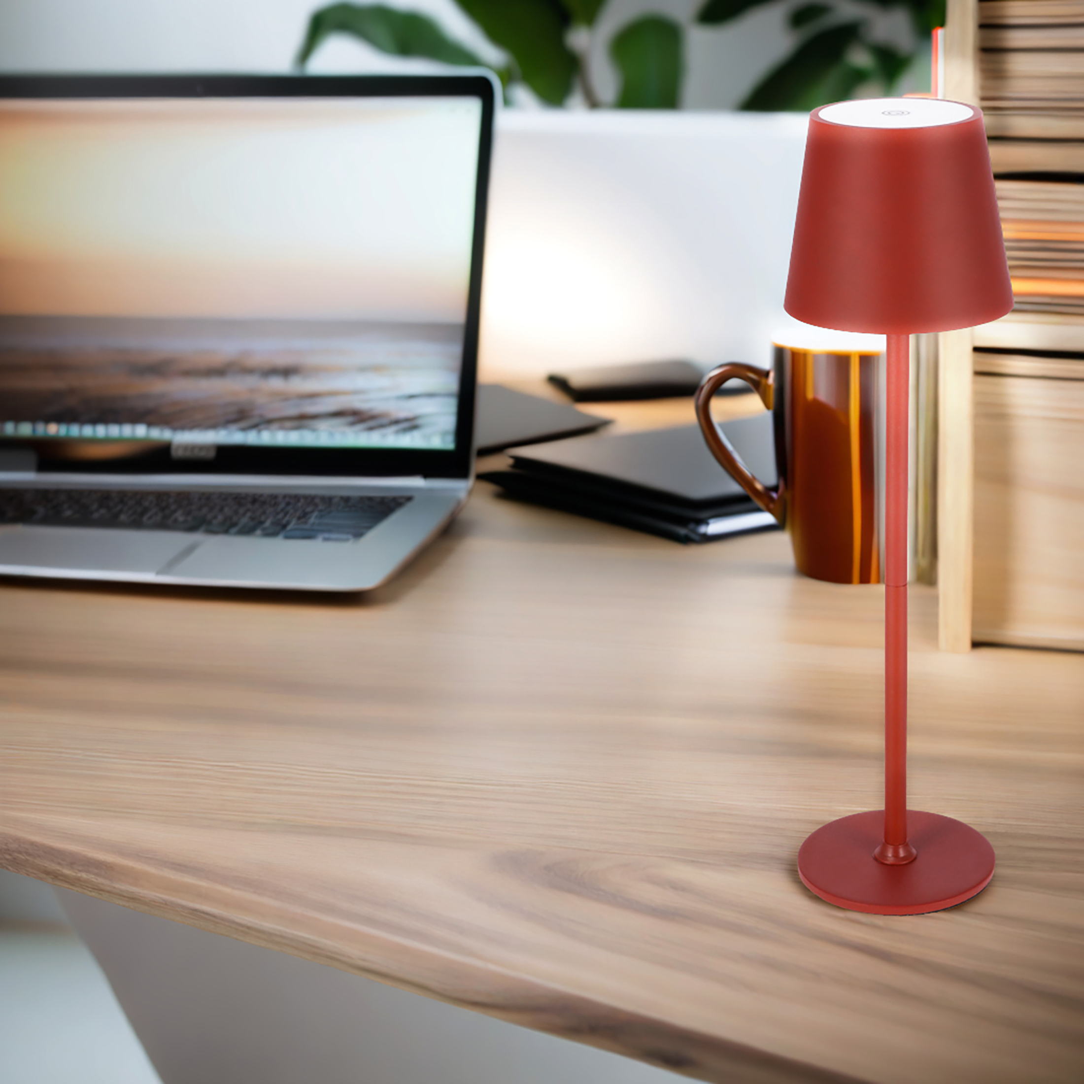 lampa led stołowa 38,5 cm bezprzewodowa 3 tryby dotykowa lampka nocna usb-c