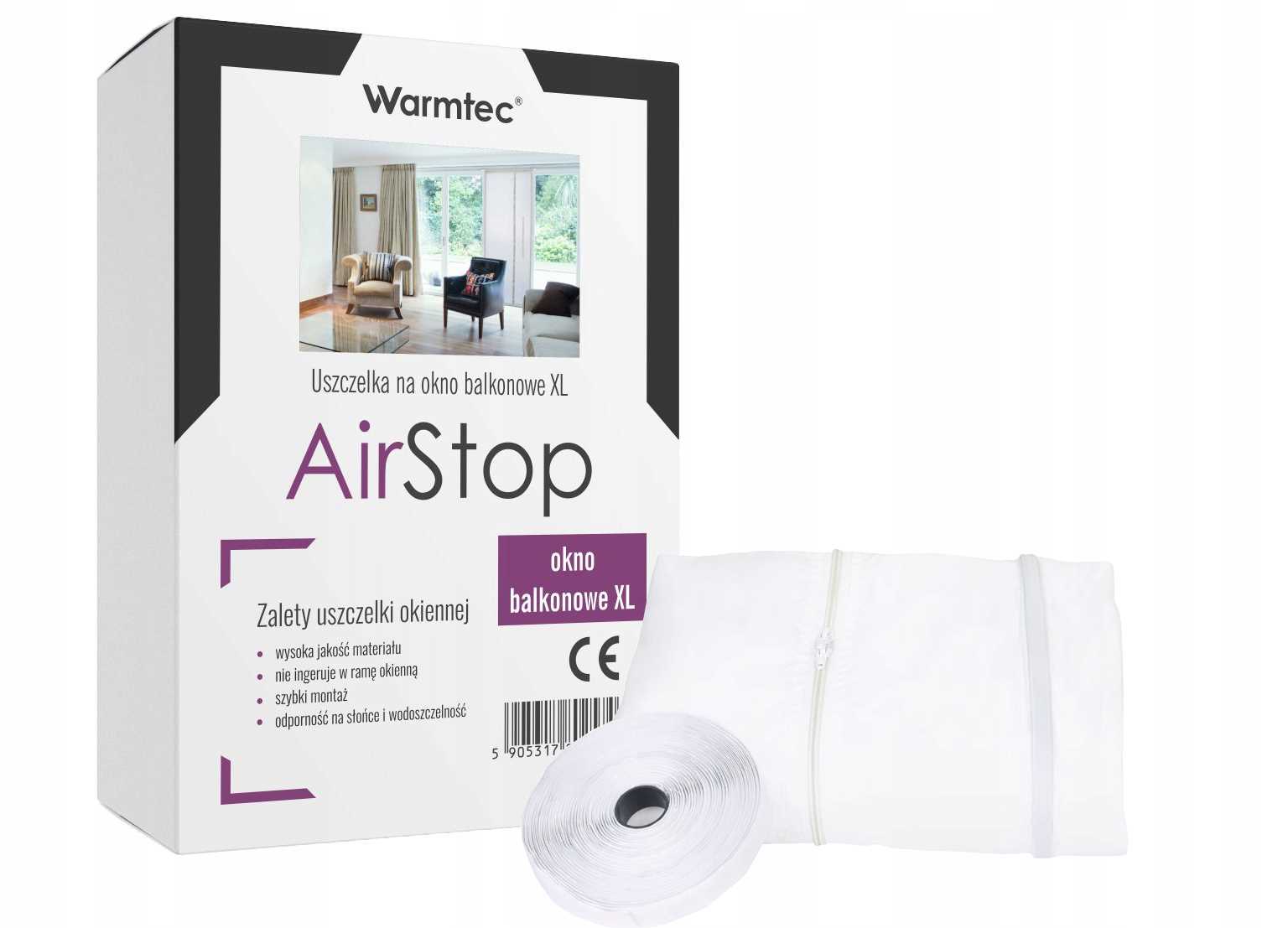 uszczelka okienna do klimatyzatora (balkonowa) warmtec airstop xl