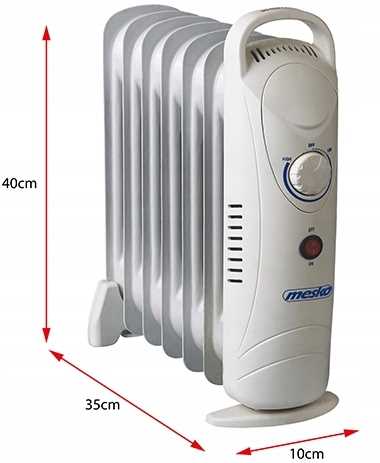 grzejnik olejowy (7 żeberek) 800w mesko ms 7804