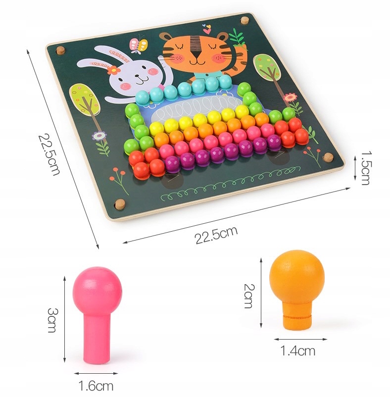 drewniane klocki grzybki jhtoy-617