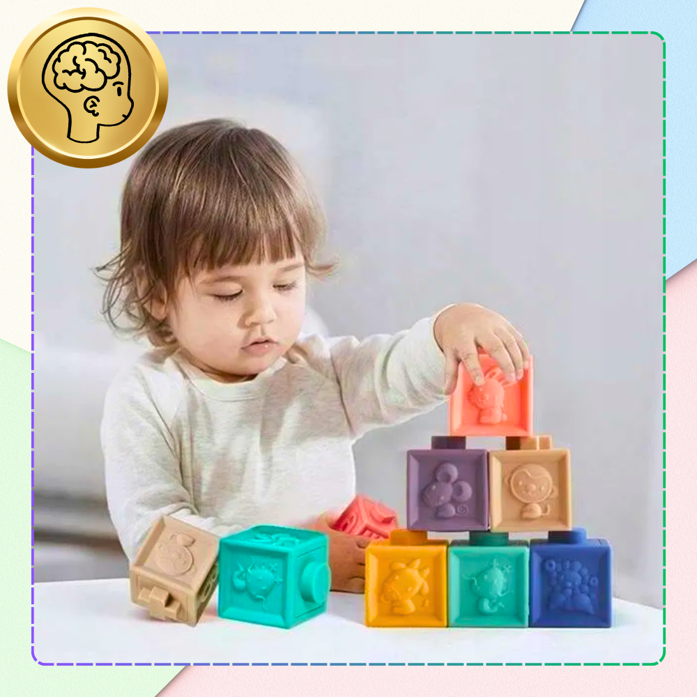 miękkie kreatywne klocki sensoryczne dla niemowląt dzieci funkcja gryzaka