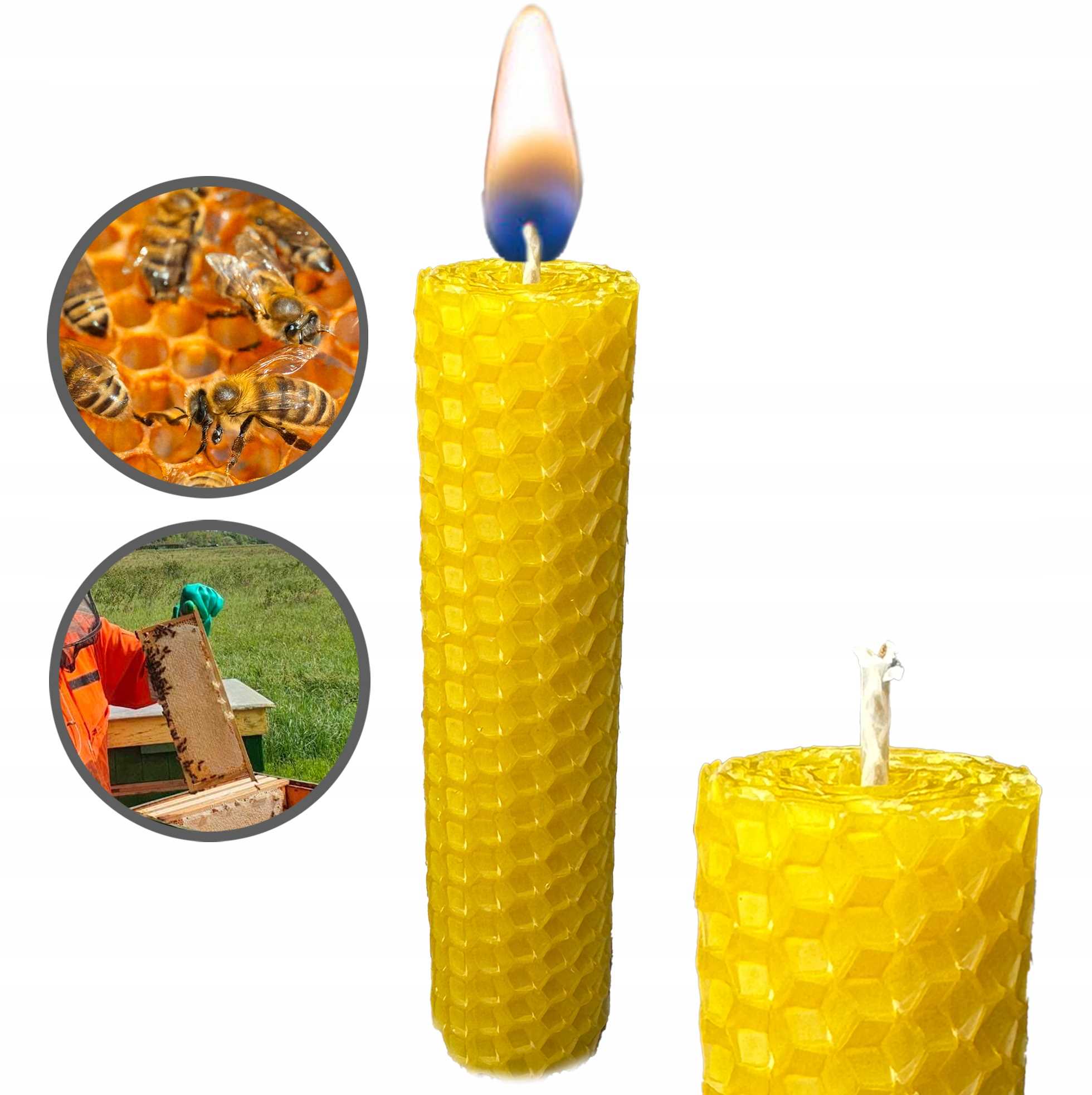 świeca z wosku pszczelego - 1 szt.