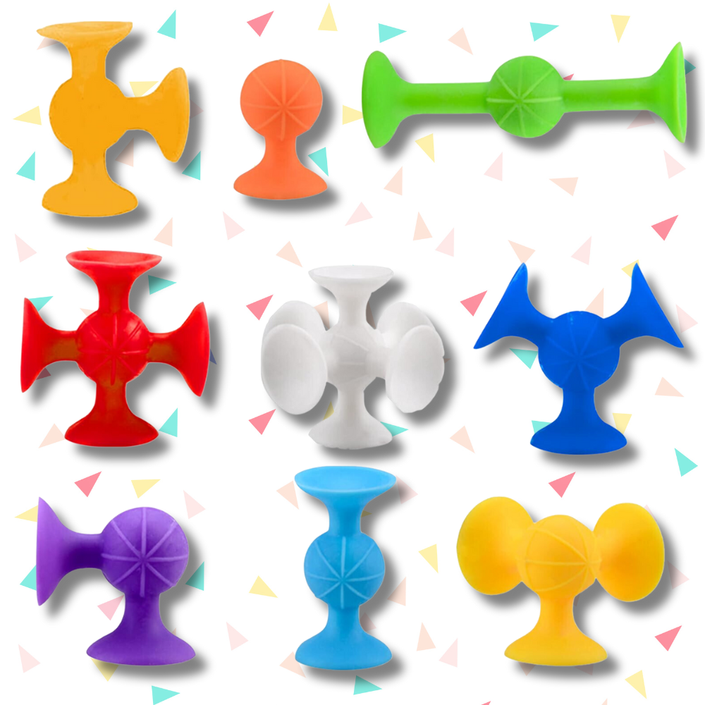 silikonowe klocki konstrukcyjne z przyssawkami 48 el dla dzieci edukacyjne