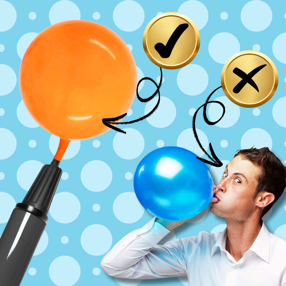 czarna pompka ręczna idealna do nadmuchiwania skoczków balonów mała