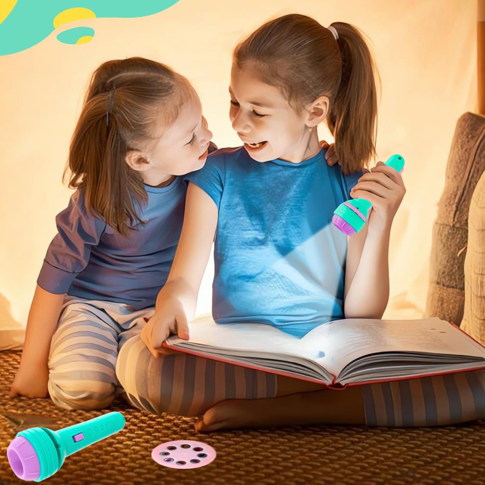 latarka projektor dla dzieci pokaz slajdów rzutnik obrazków na ścianę sufit