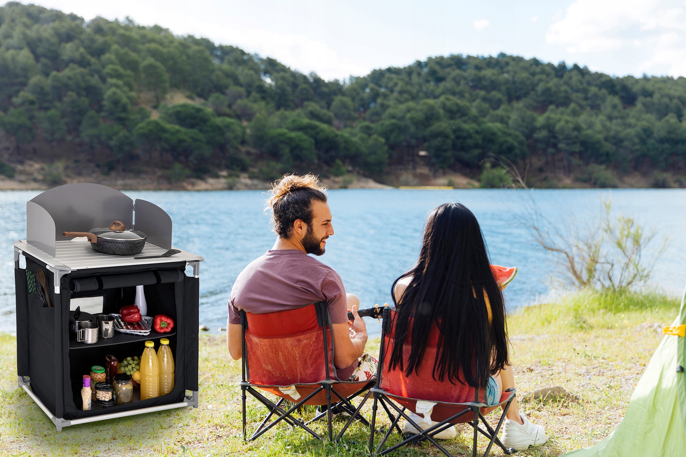 kuchnia turystyczna szafka stół składany ogrodowy torba kempingowy stolik