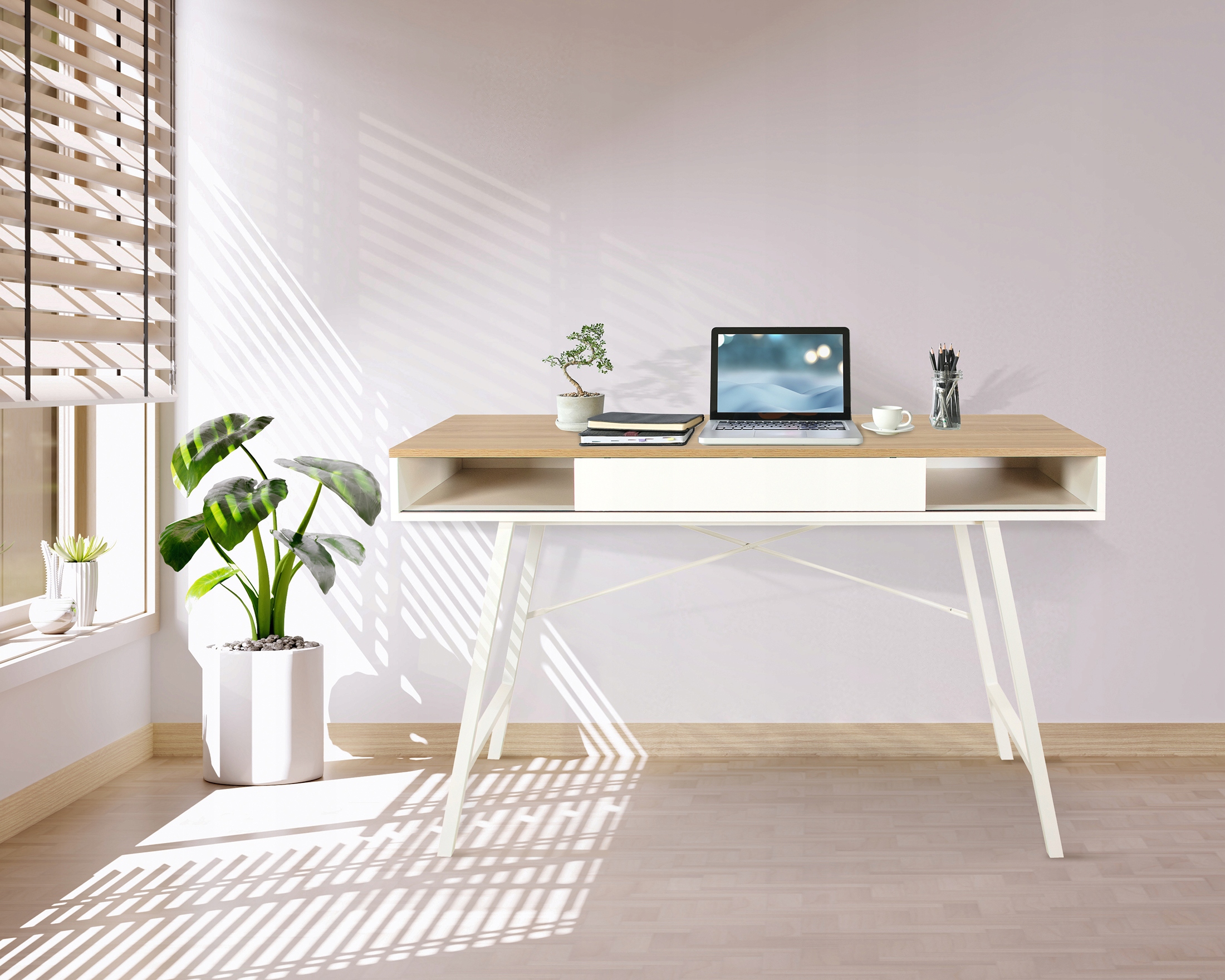 biurko eleganckie do gabinetu biura szuflada nowoczesne duże komputerowe