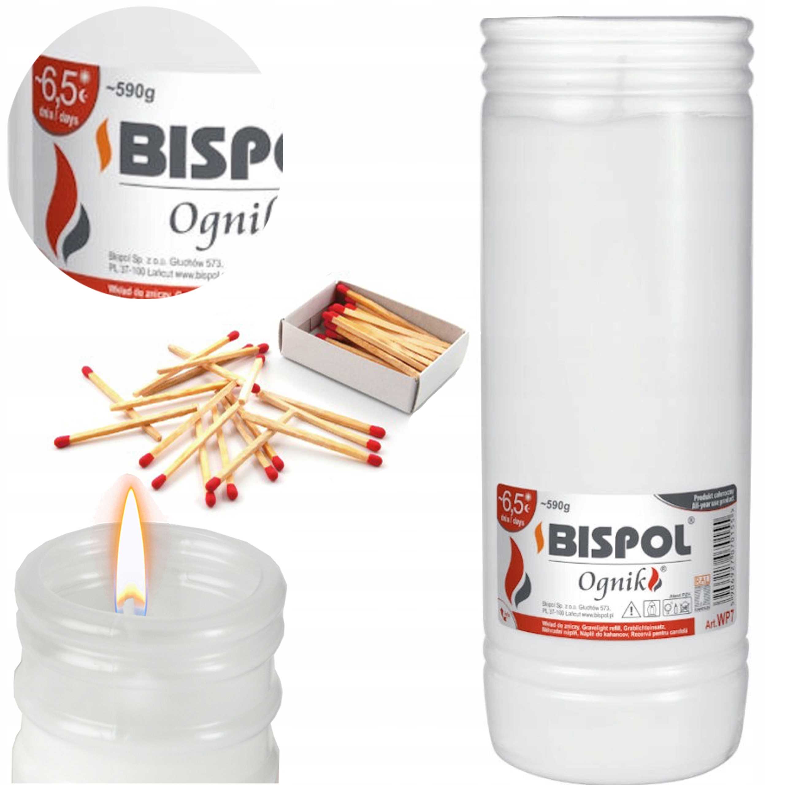bispol - wkład zalewany ognik wp7 - 12 szt.