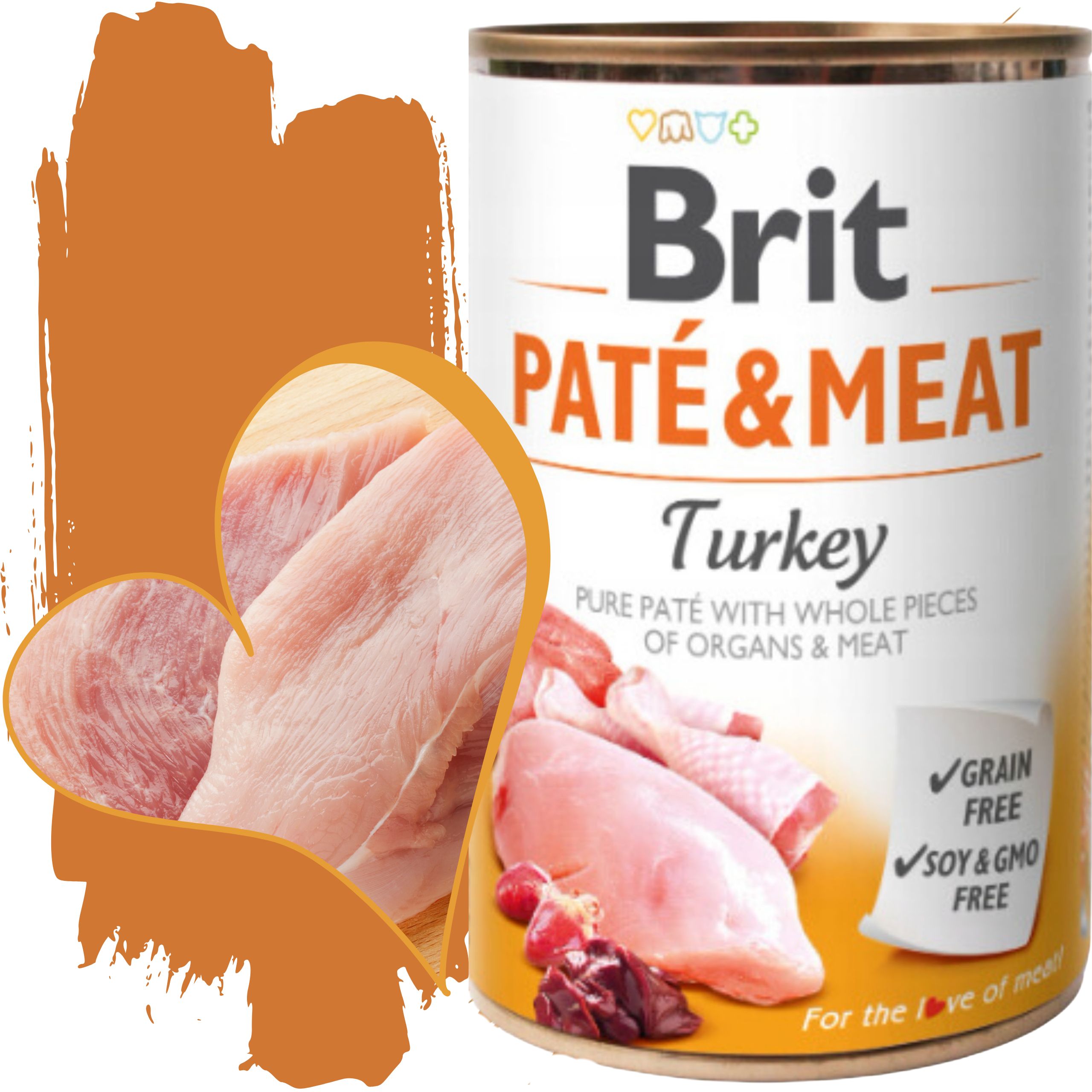 mokra karma dla psa brit pate & meat turkey 400 g z indykiem bezzbożowa
