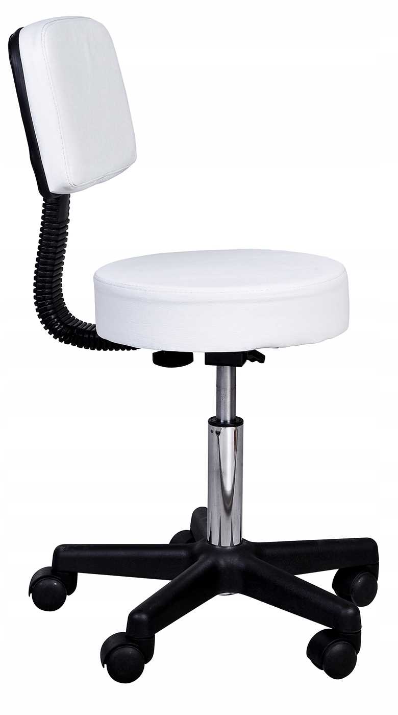 hoker z oparciem - biały