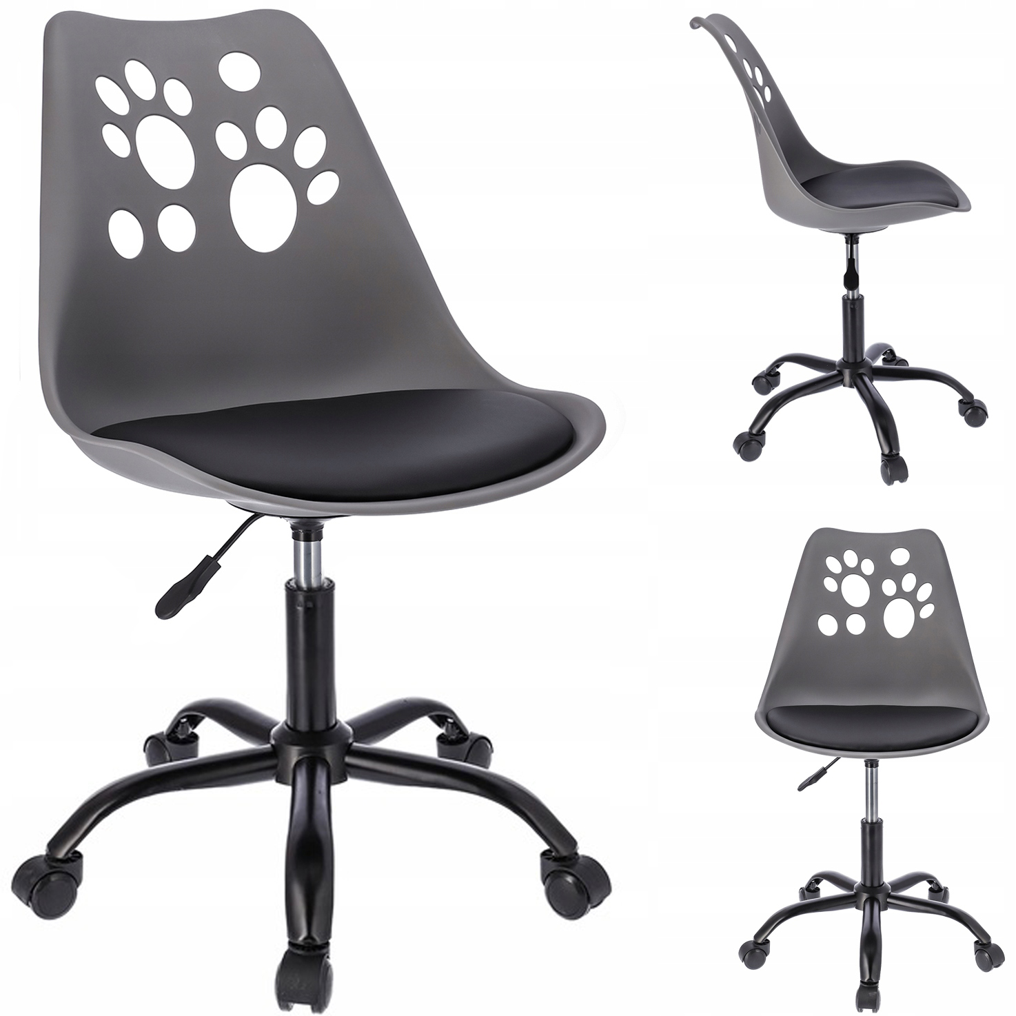 krzesło joy szaro-czarne